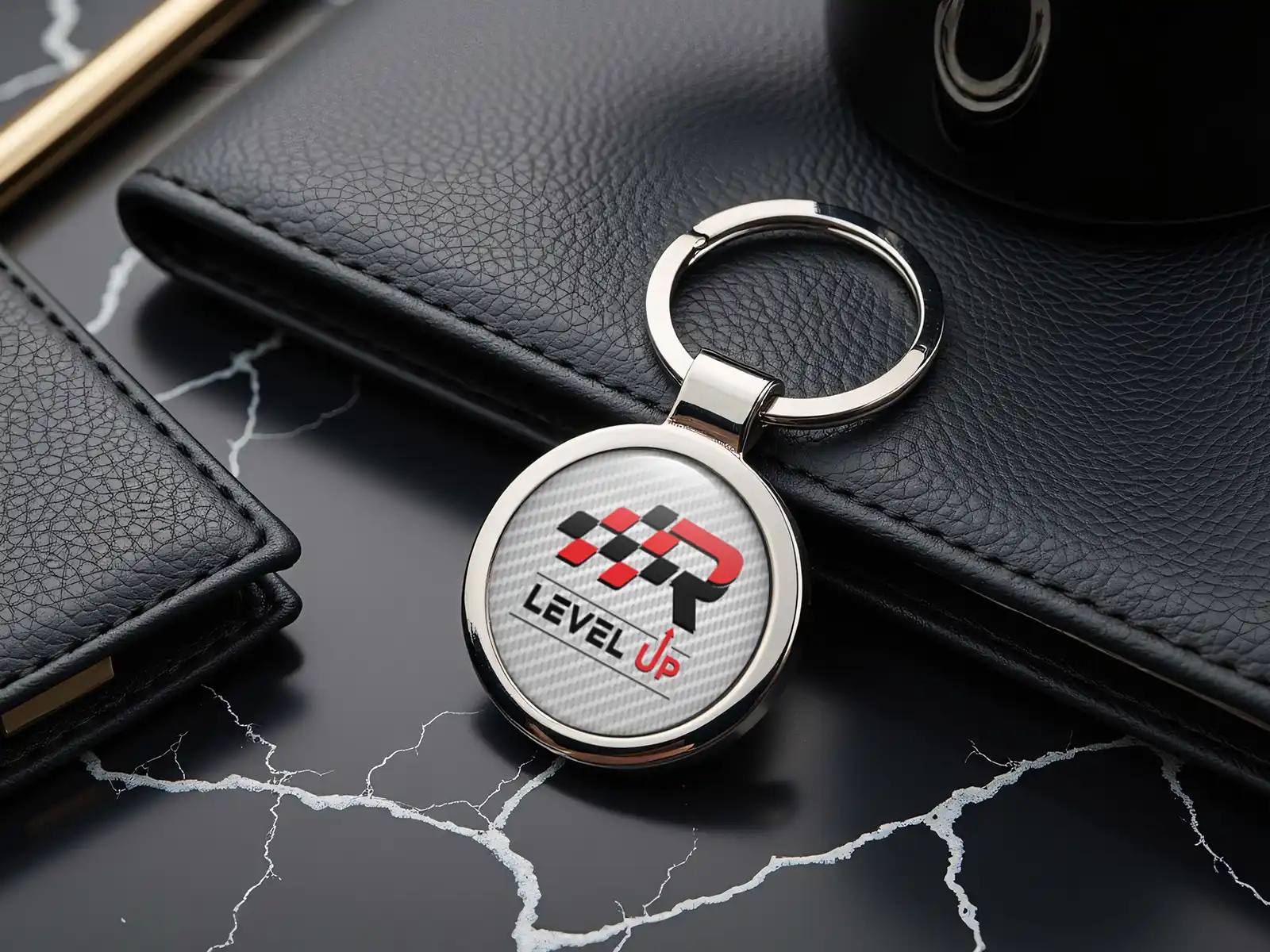 Custom Acrylic Keychains Metallic